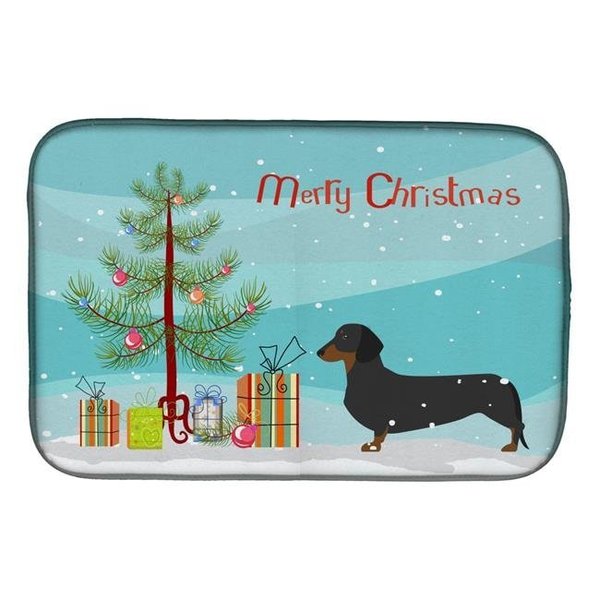 Carolines Treasures Carolines Treasures BB2900DDM Dachshund Merry Christmas Tree Dish Drying Mat BB2900DDM